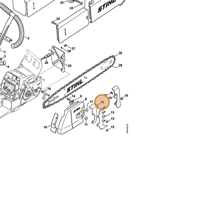 STIHL part 1128-664-2200 — IPL diagram snippet (6x zoom, amber highlight)