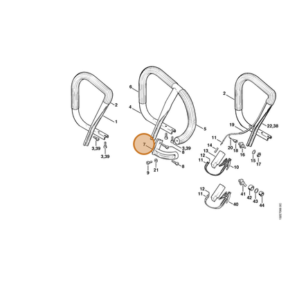 STIHL part 1128-791-5500 — IPL diagram snippet (6x zoom, amber highlight)