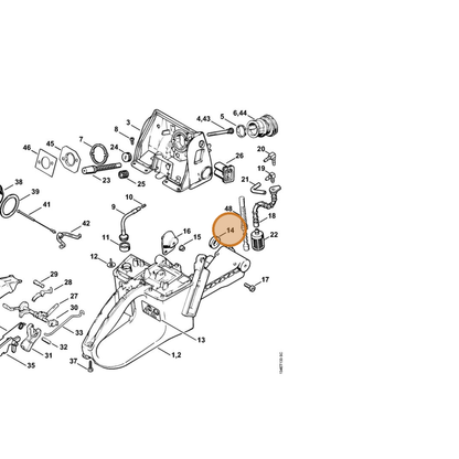STIHL part 1128-791-8400 — IPL diagram snippet (6x zoom, amber highlight)