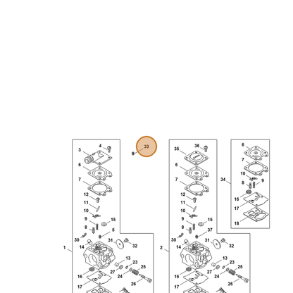 STIHL part 1129-121-5600 — IPL diagram snippet (6x zoom, amber highlight)