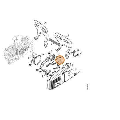 STIHL part 1129-162-7800 — IPL diagram snippet (6x zoom, amber highlight)