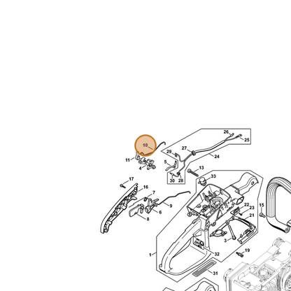 STIHL part 1129-185-1902 — IPL diagram snippet (6x zoom, amber highlight)
