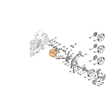 STIHL part 1129-640-1900 — IPL diagram snippet (6x zoom, amber highlight)