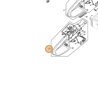 STIHL part 1129-790-1013 — IPL diagram snippet (6x zoom, amber highlight)