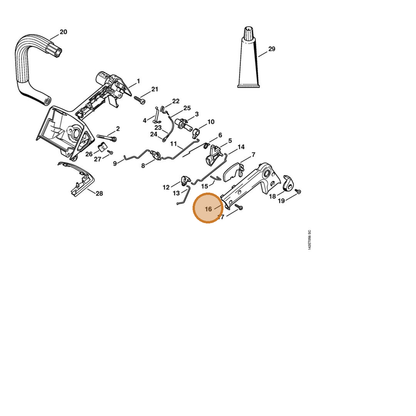 STIHL part 1129-791-0600 — IPL diagram snippet (6x zoom, amber highlight)