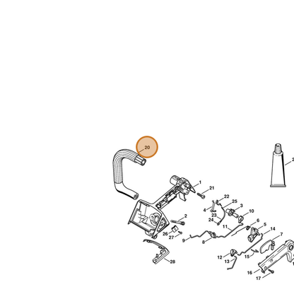 STIHL part 1129-791-1700 — IPL diagram snippet (6x zoom, amber highlight)