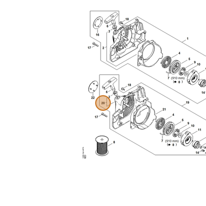 STIHL part 1130-080-1803 — IPL diagram snippet (6x zoom, amber highlight)