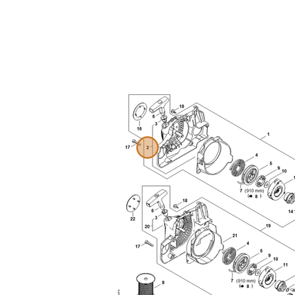 STIHL part 1130-080-1811 — IPL diagram snippet (6x zoom, amber highlight)