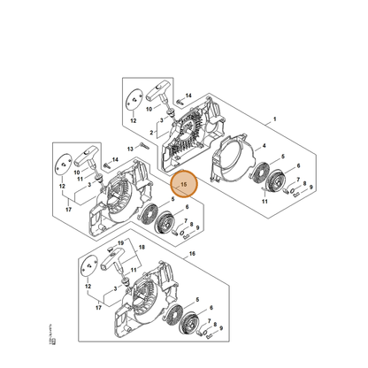 STIHL part 1130-080-2100 — IPL diagram snippet (6x zoom, amber highlight)