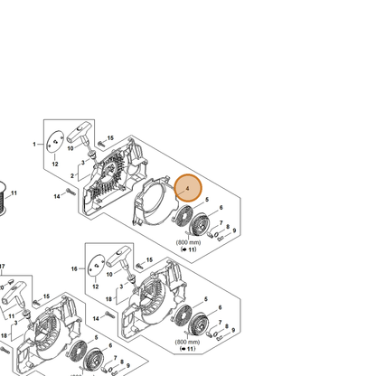 STIHL part 1130-084-7801 — IPL diagram snippet (6x zoom, amber highlight)