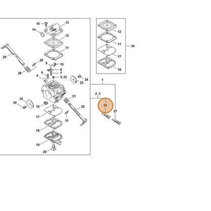 STIHL part 1130-122-6300 — IPL diagram snippet (6x zoom, amber highlight)