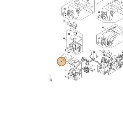 STIHL part 1130-141-1701 — IPL diagram snippet (6x zoom, amber highlight)