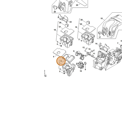 STIHL part 1130-141-1702 — IPL diagram snippet (6x zoom, amber highlight)