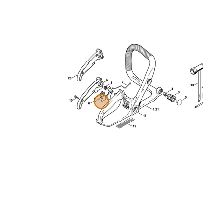 STIHL part 1130-182-1002 — IPL diagram snippet (6x zoom, amber highlight)