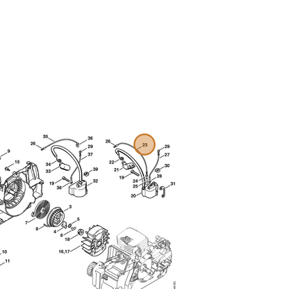STIHL part 1130-440-1101 — IPL diagram snippet (6x zoom, amber highlight)