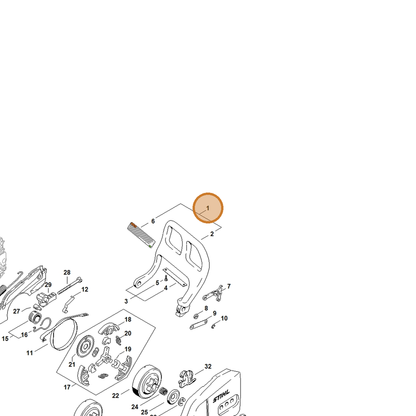 STIHL part 1130-790-9101 — IPL diagram snippet (6x zoom, amber highlight)