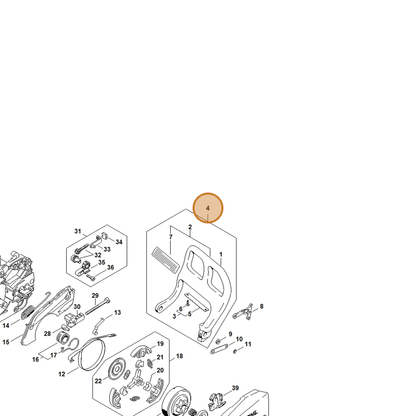 STIHL part 1130-790-9102 — IPL diagram snippet (6x zoom, amber highlight)
