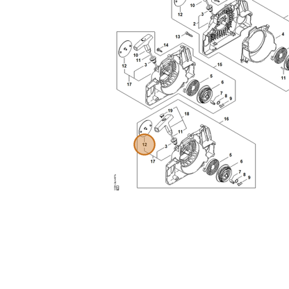 STIHL part 1130-967-1504 — IPL diagram snippet (6x zoom, amber highlight)
