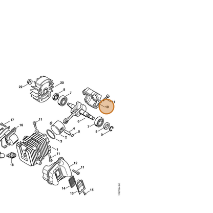 STIHL part 1132-021-2505 — IPL diagram snippet (6x zoom, amber highlight)