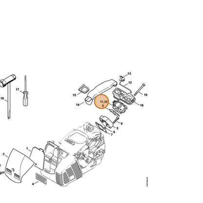 STIHL part 1132-120-0603 — IPL diagram snippet (6x zoom, amber highlight)