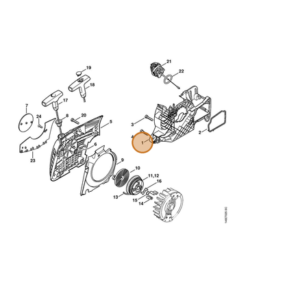 STIHL part 1133-080-1802 — IPL diagram snippet (6x zoom, amber highlight)