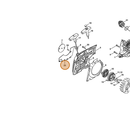 STIHL part 1133-084-8200 — IPL diagram snippet (6x zoom, amber highlight)