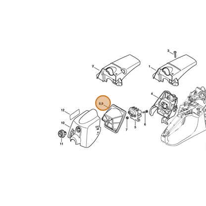 STIHL part 1133-120-1604 — IPL diagram snippet (6x zoom, amber highlight)
