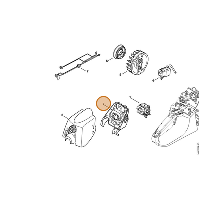 STIHL part 1133-124-3401 — IPL diagram snippet (6x zoom, amber highlight)