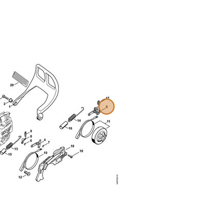STIHL part 1133-160-5000 — IPL diagram snippet (6x zoom, amber highlight)