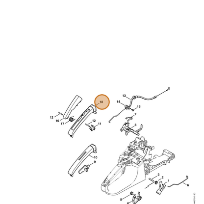 STIHL part 1133-791-0601 — IPL diagram snippet (6x zoom, amber highlight)