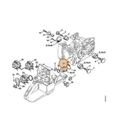 STIHL part 1133-791-5900 — IPL diagram snippet (6x zoom, amber highlight)