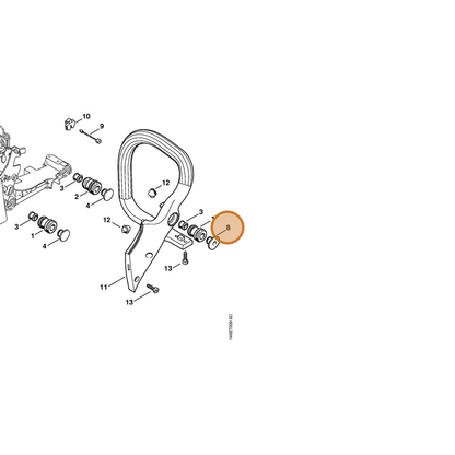 STIHL part 1133-791-7300 — IPL diagram snippet (6x zoom, amber highlight)