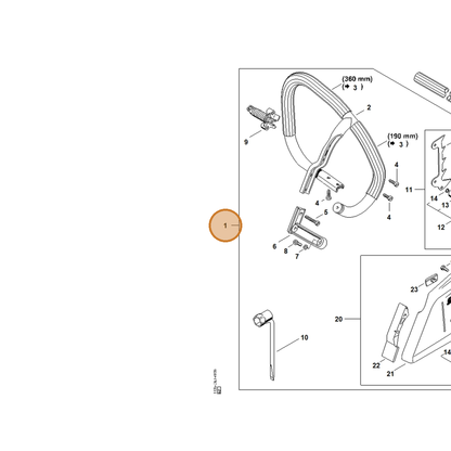STIHL part 1135-007-1007 — IPL diagram snippet (6x zoom, amber highlight)