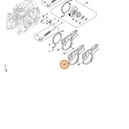 STIHL part 1135-021-1103 — IPL diagram snippet (6x zoom, amber highlight)
