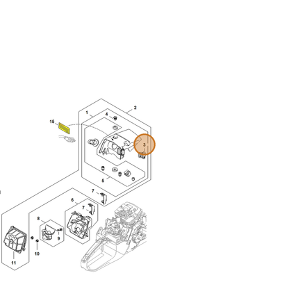 STIHL part 1135-084-4100 — IPL diagram snippet (6x zoom, amber highlight)