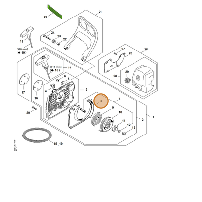 STIHL part 1135-084-7800 — IPL diagram snippet (6x zoom, amber highlight)