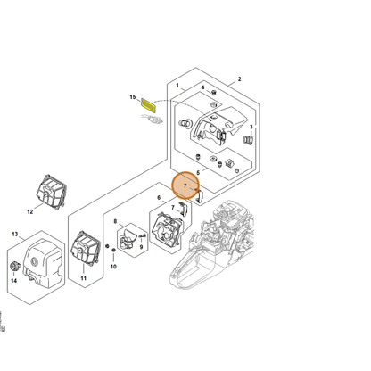 STIHL part 1135-141-6300 — IPL diagram snippet (6x zoom, amber highlight)