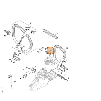 STIHL part 1135-790-8300 — IPL diagram snippet (6x zoom, amber highlight)