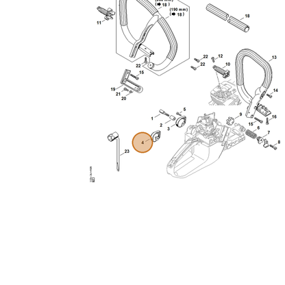 STIHL part 1135-790-9900 — IPL diagram snippet (6x zoom, amber highlight)