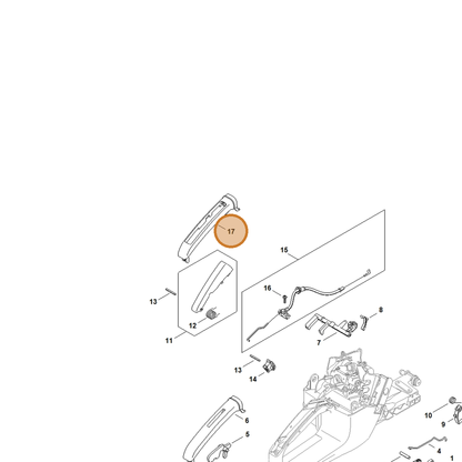 STIHL part 1135-791-0601 — IPL diagram snippet (6x zoom, amber highlight)