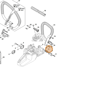 STIHL part 1135-791-3100 — IPL diagram snippet (6x zoom, amber highlight)