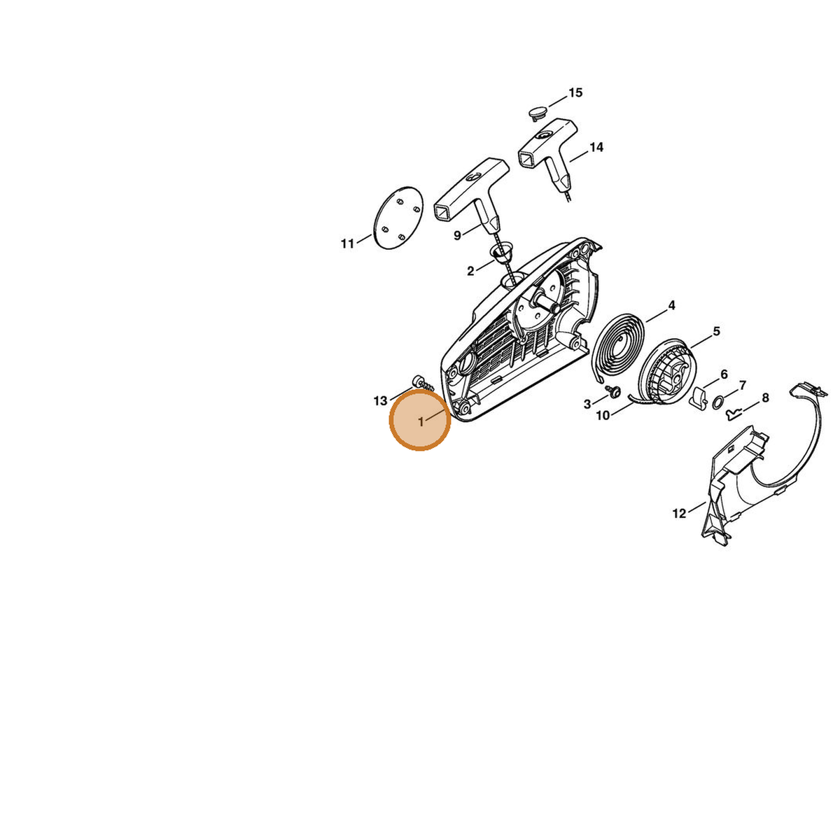 STIHL part 1137-080-1808 — IPL diagram snippet (6x zoom, amber highlight)