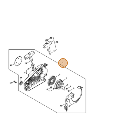 STIHL part 1137-080-2115 — IPL diagram snippet (6x zoom, amber highlight)