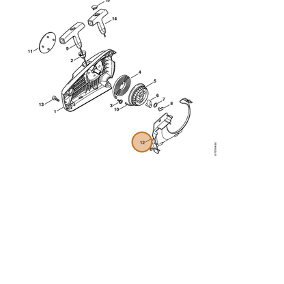 STIHL part 1137-084-7800 — IPL diagram snippet (6x zoom, amber highlight)