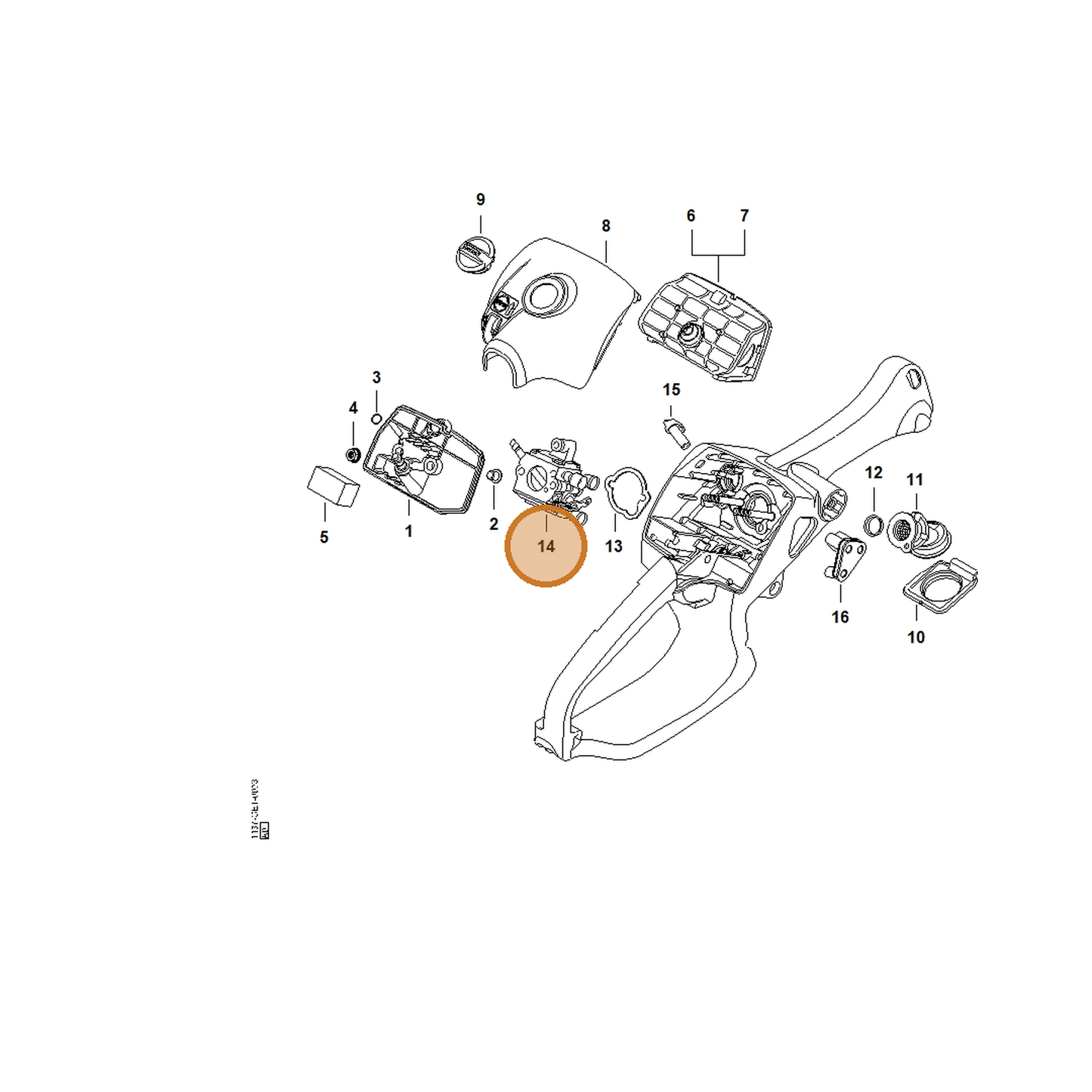STIHL part 1137-120-0652 — IPL diagram snippet (6x zoom, amber highlight)