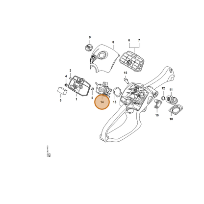STIHL part 1137-120-0652 — IPL diagram snippet (6x zoom, amber highlight)