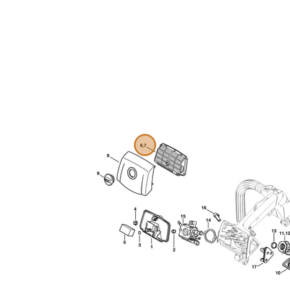 STIHL part 1137-120-1601 — IPL diagram snippet (6x zoom, amber highlight)