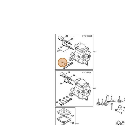 STIHL part 1137-120-9704 — IPL diagram snippet (6x zoom, amber highlight)