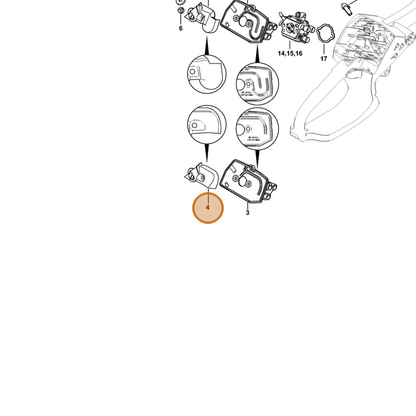 STIHL part 1137-121-6901 — IPL diagram snippet (6x zoom, amber highlight)