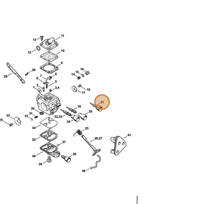 STIHL part 1137-122-6800 — IPL diagram snippet (6x zoom, amber highlight)